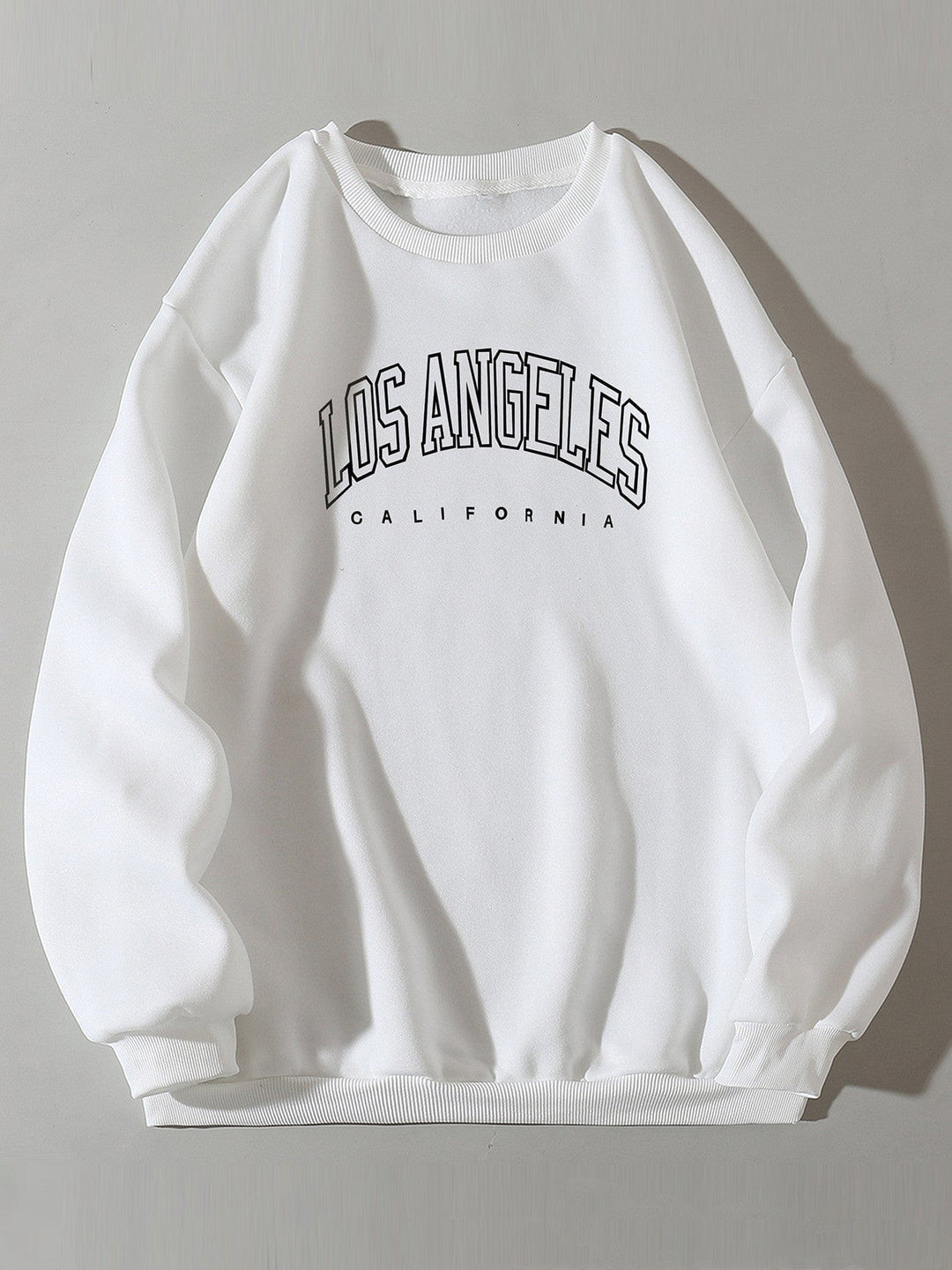 Letter Print Crew Neck Pullover Sweatshirt BENNYS 