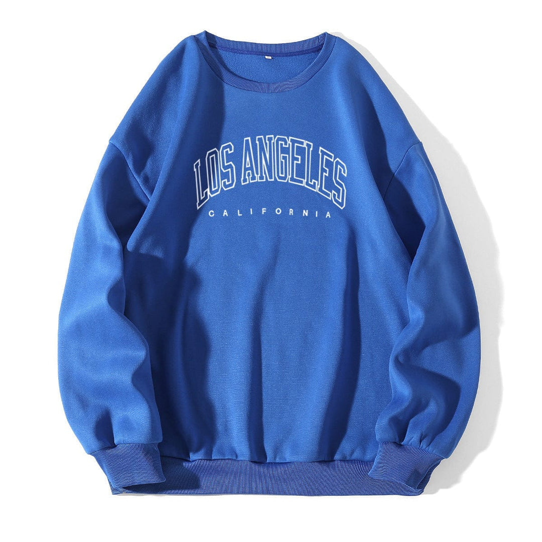 Letter Print Crew Neck Pullover Sweatshirt BENNYS 