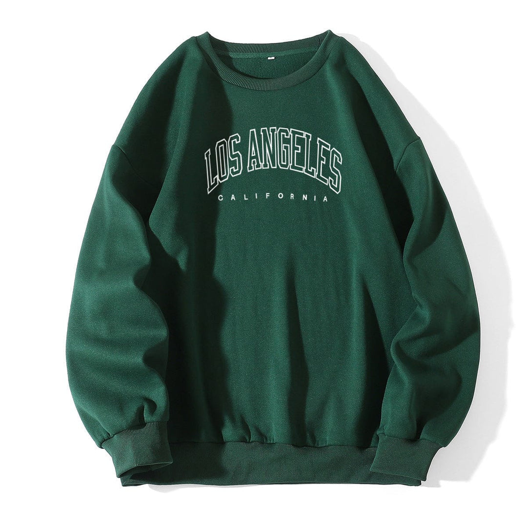 Letter Print Crew Neck Pullover Sweatshirt BENNYS 