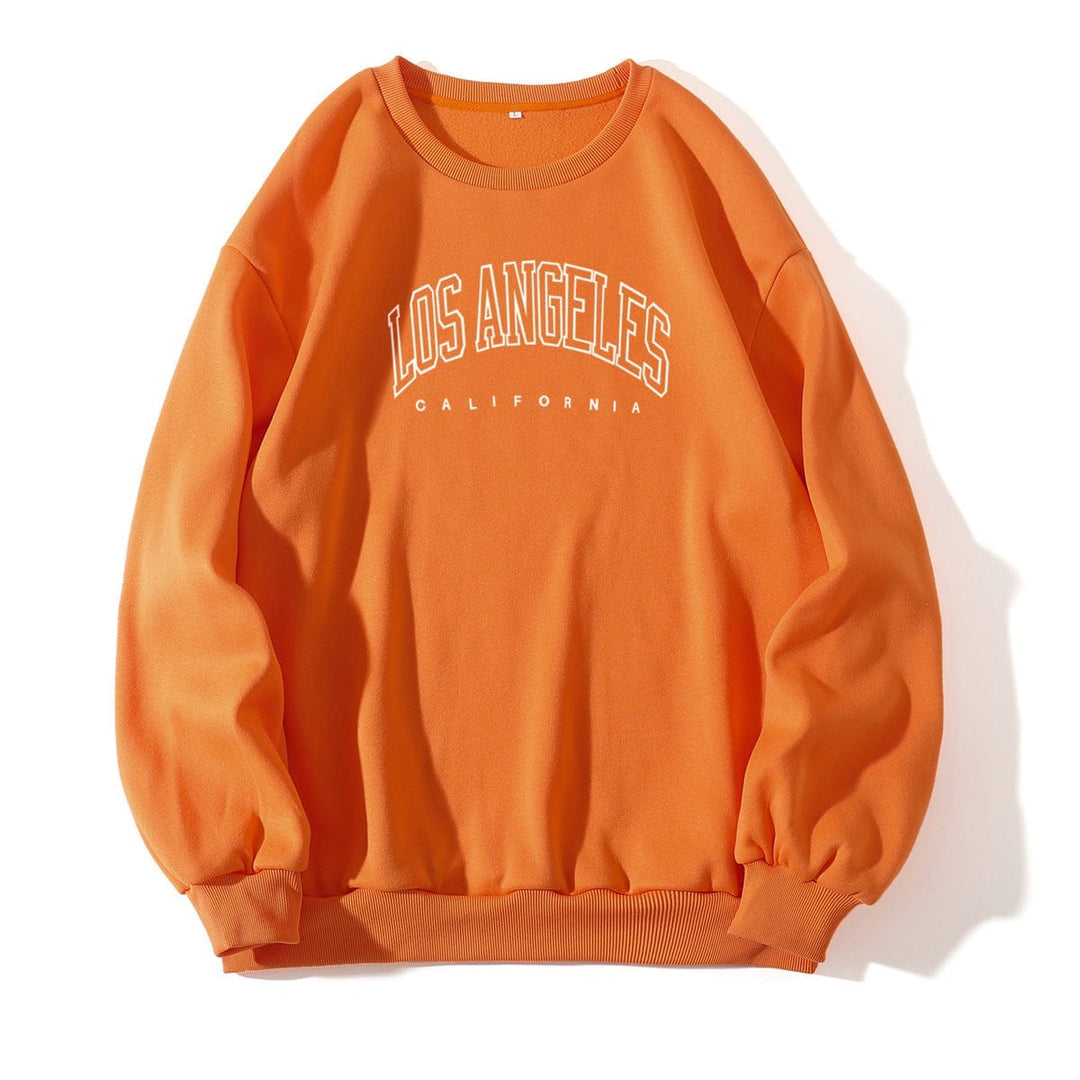 Letter Print Crew Neck Pullover Sweatshirt BENNYS 