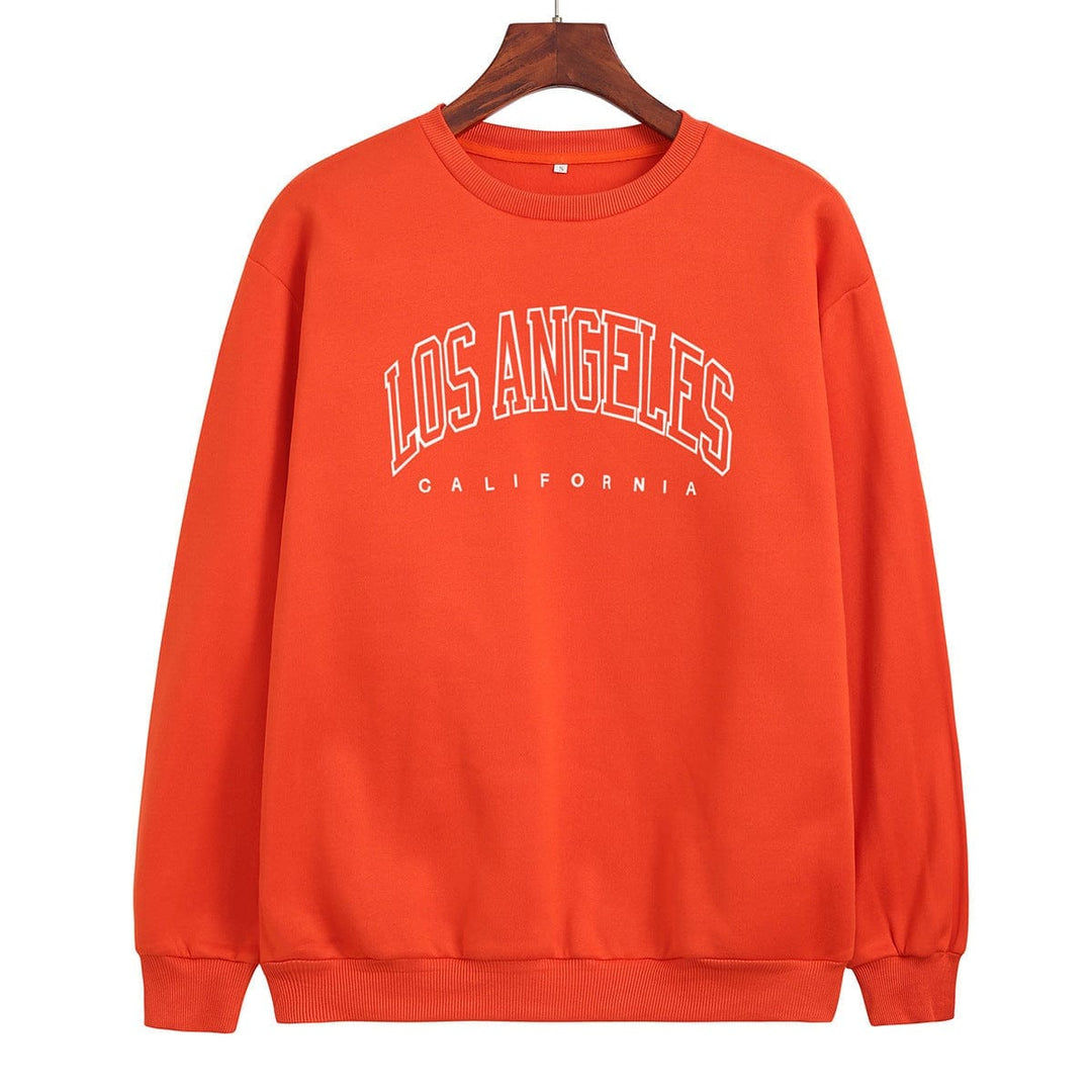 Letter Print Crew Neck Pullover Sweatshirt BENNYS 