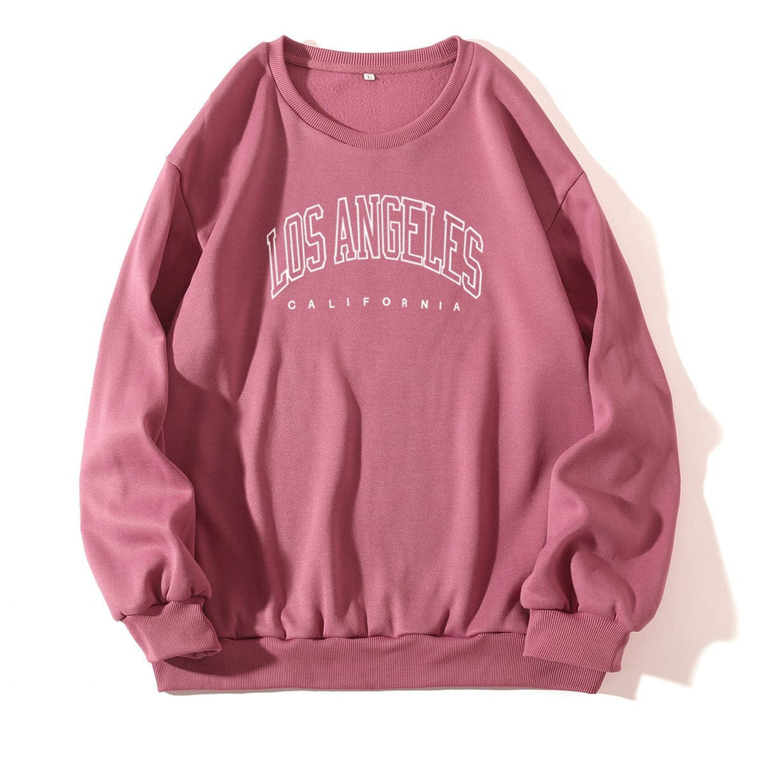 Letter Print Crew Neck Pullover Sweatshirt BENNYS 