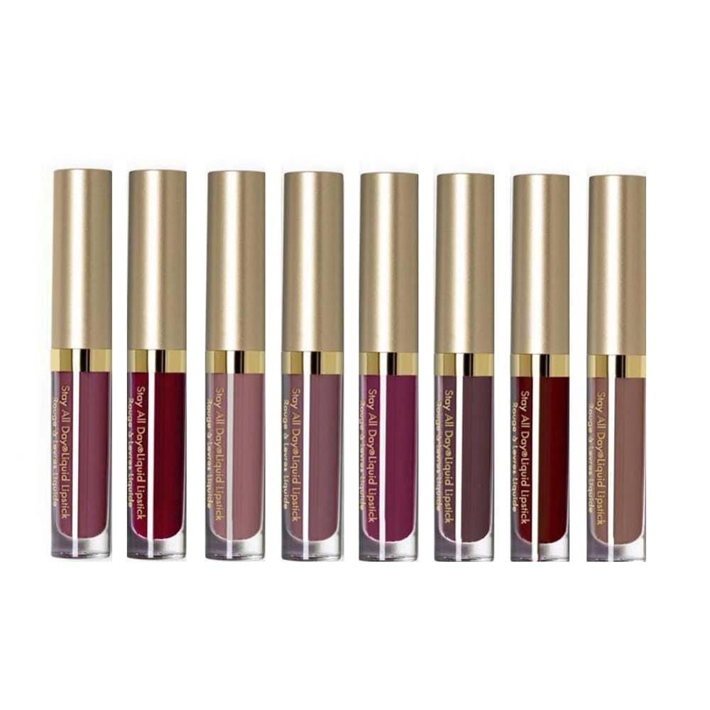 Liquid Matte 8Pcs  Waterproof Comfortable Long-lasting Lipgloss BENNYS 