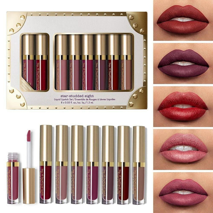 Liquid Matte 8Pcs  Waterproof Comfortable Long-lasting Lipgloss BENNYS 