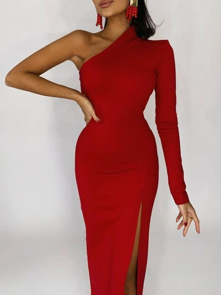 Long Elegant Dresses for Women Summer One Shoulder Maxi Dress BENNYS 