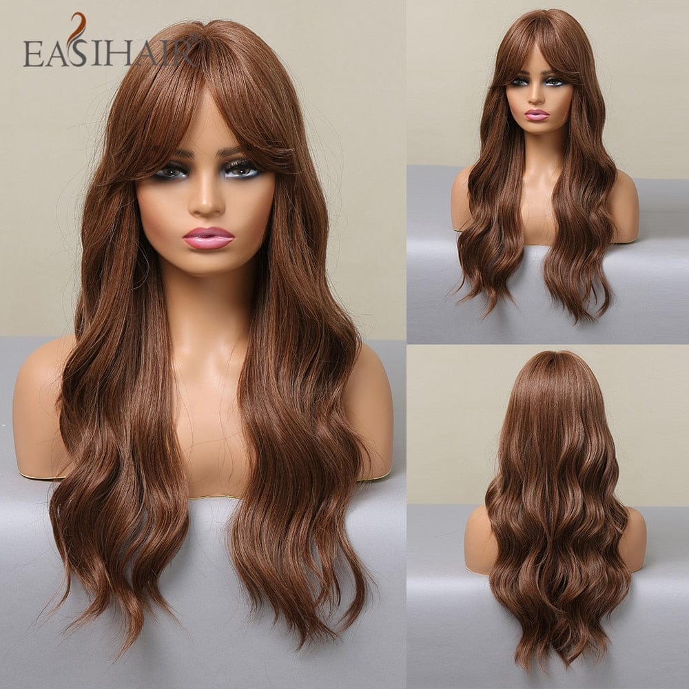 Long Light Blonde Ombre Natural Wave Style Wigs BENNYS 