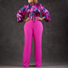 Long Sleeve Shirt Wide Leg Pants Two Piece Set Office Lady Matching Outfits BENNYS 