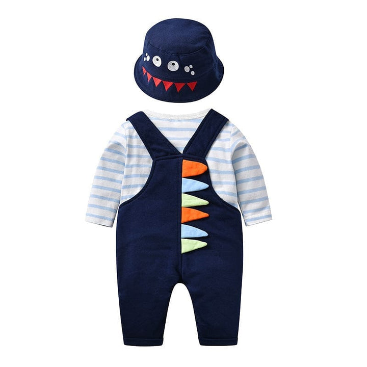 Long-Sleeved Dinosaur Boy Bib Two-Piece Baby Clothes BENNYS 