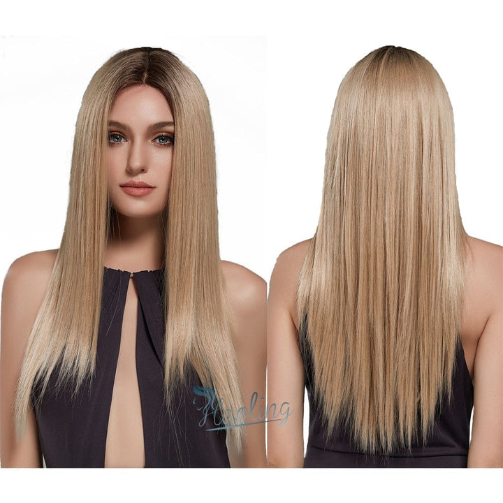 Long Straight Synthetic Lace Part Blonde Wig BENNYS 