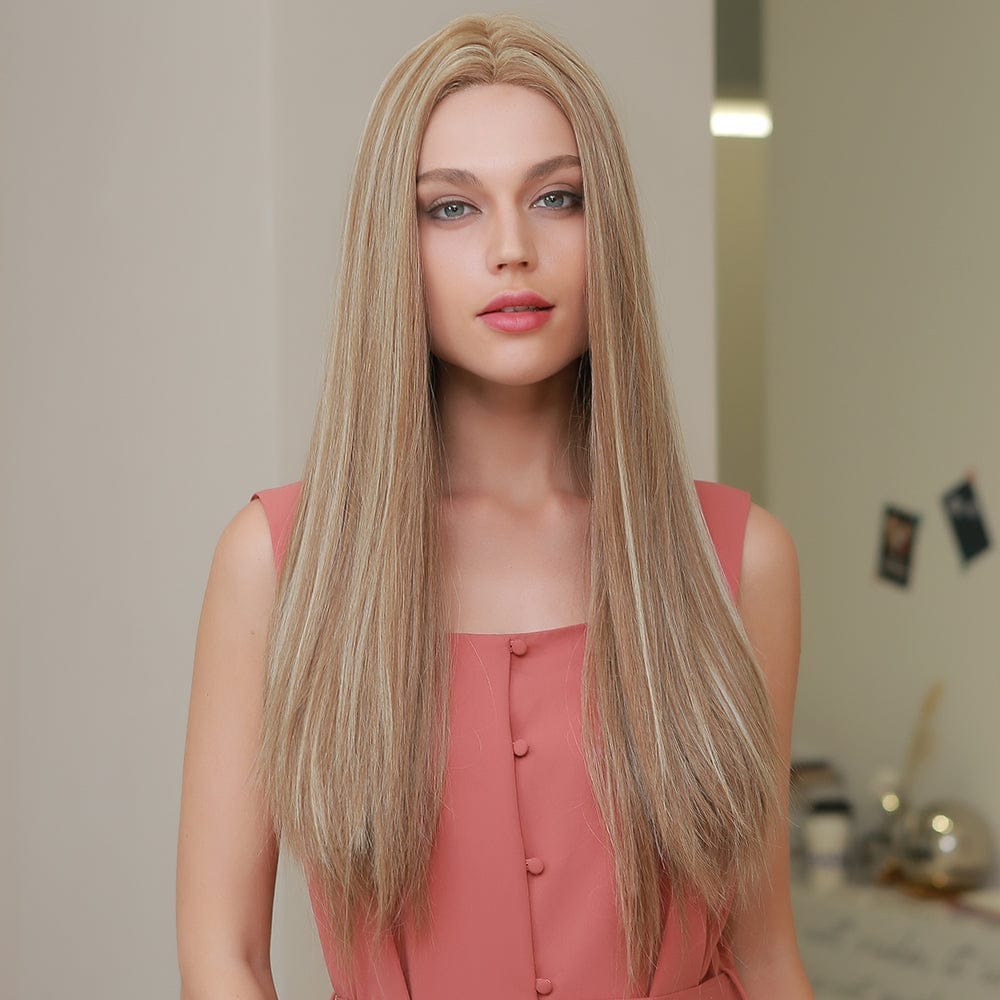 Long Straight Synthetic Lace Part Blonde Wig Bennys Beauty World