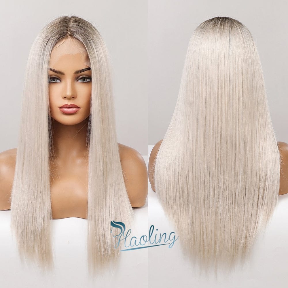 Long Straight Synthetic Lace Part Blonde Wig BENNYS 