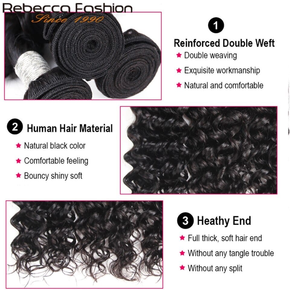 Loose Deep Wave Bundles with Closure Peruvian Hair Bundles with Closure BENNYS 