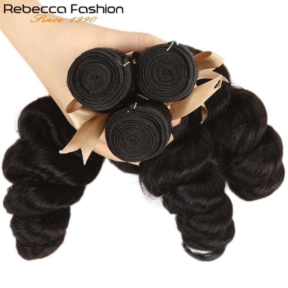 Loose Deep Wave Bundles with Closure Peruvian Hair Bundles with Closure BENNYS 