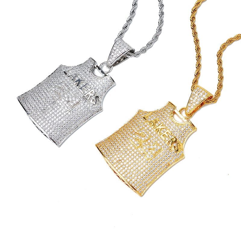 Los Angeles basketball titanium  Bryant lakers 24 necklace BENNYS 