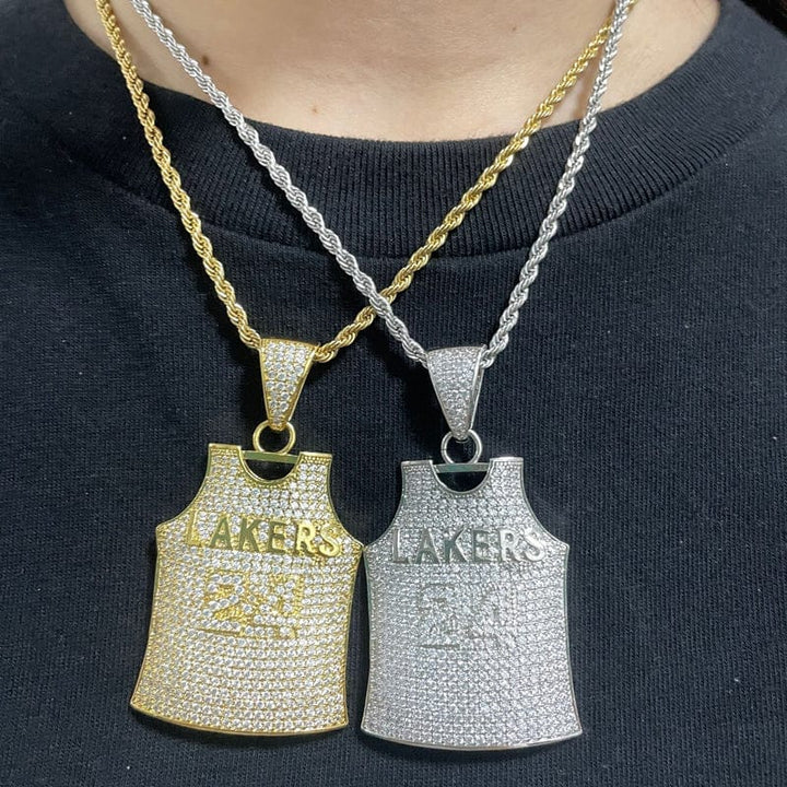 Los Angeles basketball titanium  Bryant lakers 24 necklace BENNYS 