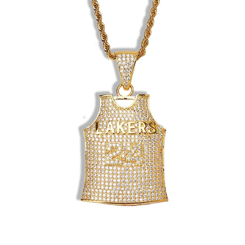 Los Angeles basketball titanium  Bryant lakers 24 necklace BENNYS 