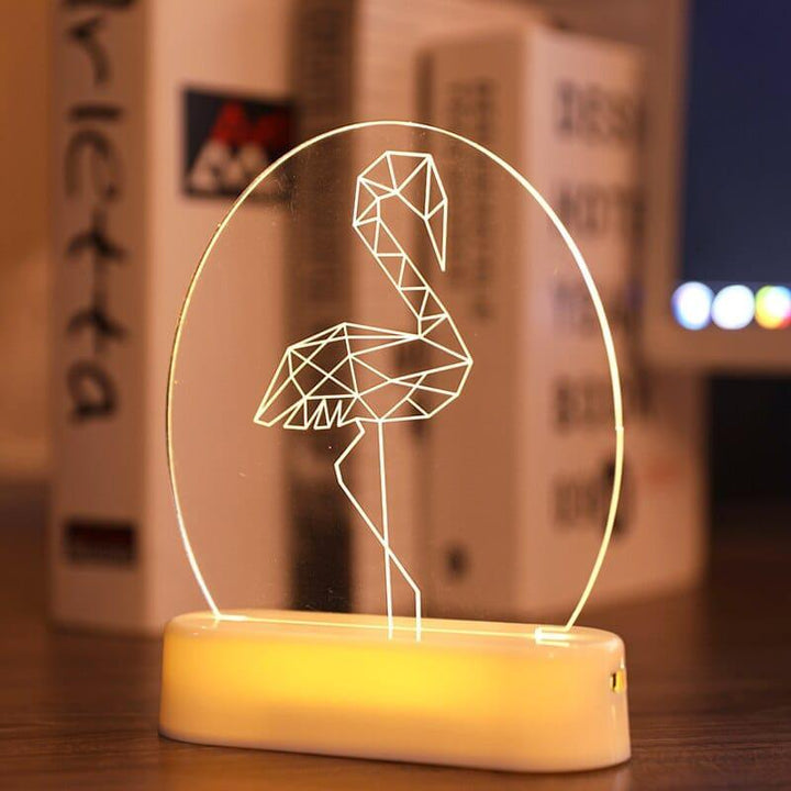 Love 3D Lamp Acrylic LED Night Light Valentines Day Decor BENNYS 