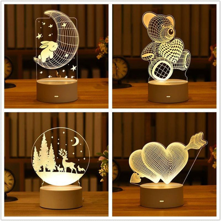 Love 3D Lamp Acrylic LED Night Light Valentines Day Decor BENNYS 