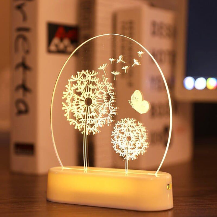 Love 3D Lamp Acrylic LED Night Light Valentines Day Decor BENNYS 