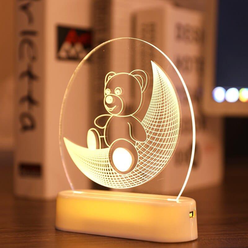 Love 3D Lamp Acrylic LED Night Light Valentines Day Decor BENNYS 