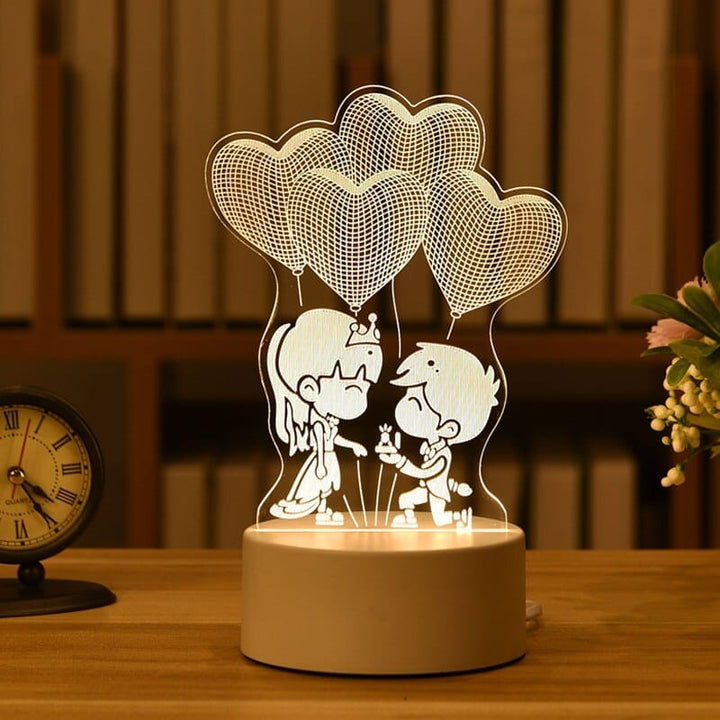 Love 3D Lamp Acrylic LED Night Light Valentines Day Decor BENNYS 