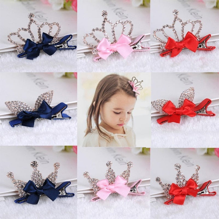 Lovely Girls  Rhinestone Crystal Princess Queen Hair Clip BENNYS 