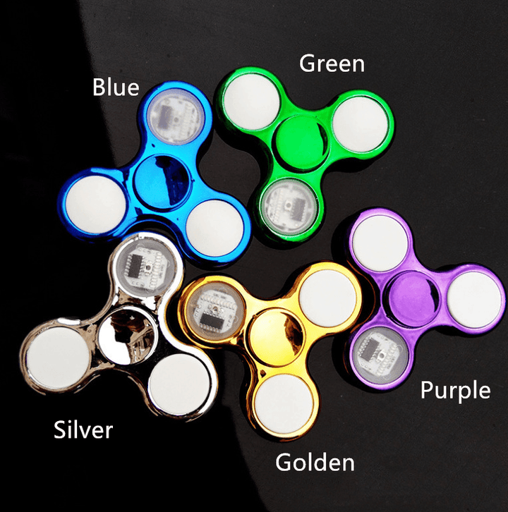 Luminous LED Light Fidget Spinner Hand Top Spinners Glow in Dark Light BENNYS 