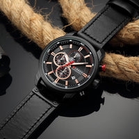 Luxury Brand Men's Analog Digital Leather Sports Watches BENNYS 