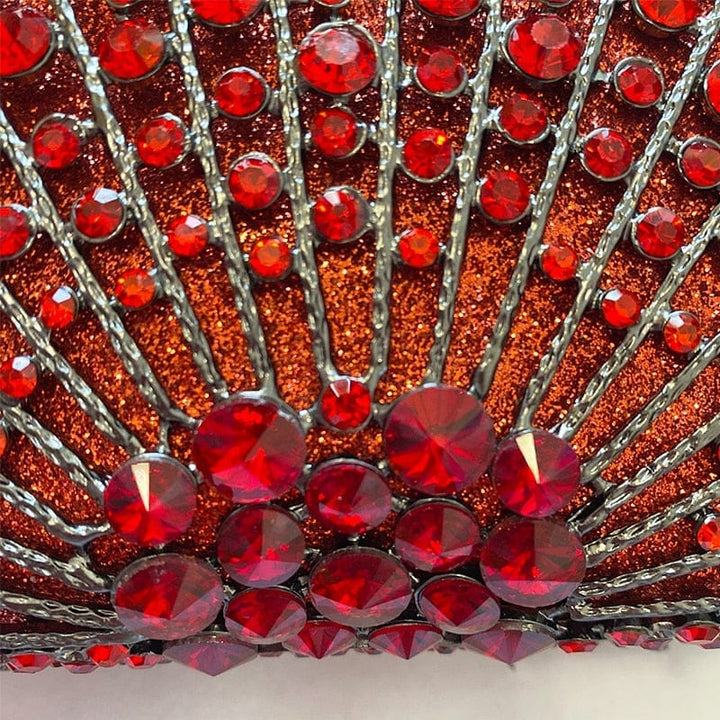 Luxury Red Rhinestone Diamond Wedding Evening Clutch Bag BENNYS 