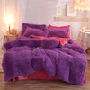 Luxury Thick Fleece Duvet Cover Queen King Winter Warm Bed Quilt Cover Pillowcase Fluffy Plush Shaggy Bedclothes Bedding Set Winter Body Keep Warm BENNYS 