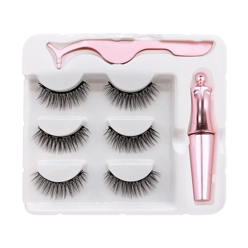 Magnet Lashes Magnetic Eyelashes 3D False Mink Eyelashes &Tweezer Set BENNYS 