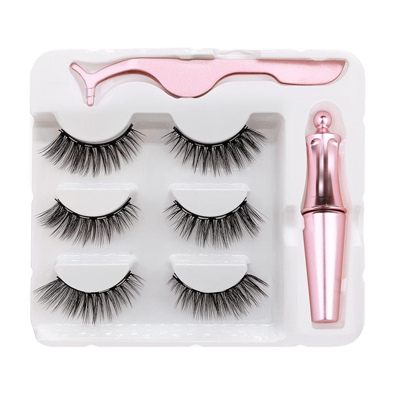 Magnet Lashes Magnetic Eyelashes 3D False Mink Eyelashes &Tweezer Set BENNYS 