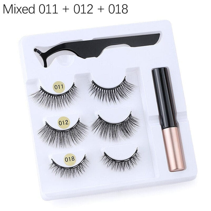 Magnetic Eyelashes With Eyeliner And Eyelash Curler BENNYS 