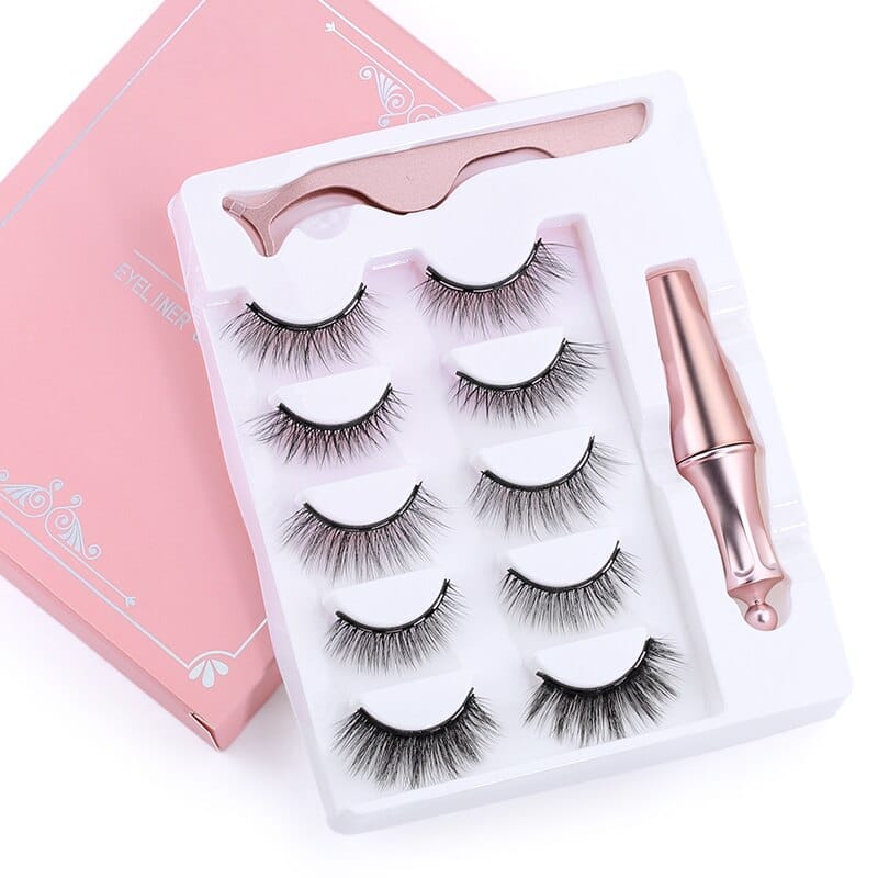 Magnetic Eyelashes With Eyeliner And Eyelash Curler BENNYS 