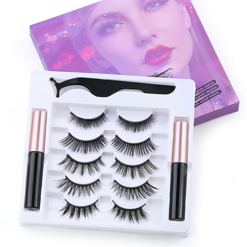 Magnetic Eyelashes With Eyeliner And Eyelash Curler BENNYS 