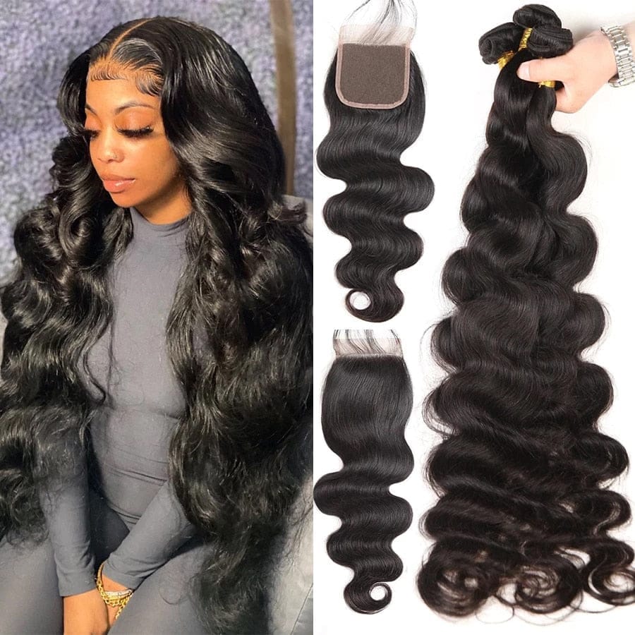 Malaysian Body Wave Lace Frontal Closure With Bundles BENNYS 