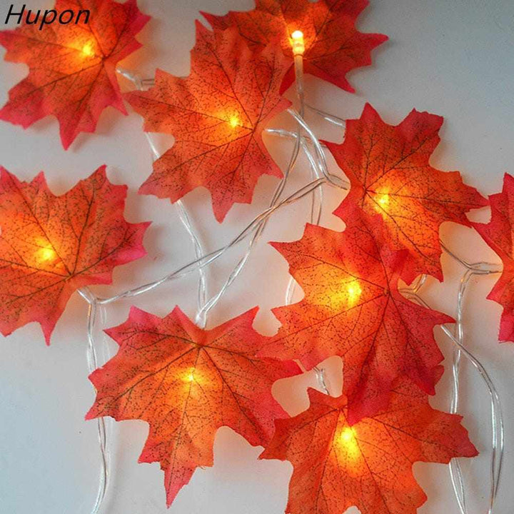 Maple Leaves Garland Led Fairy Lights Halloween And  Christmas Tree Decoration BENNYS 