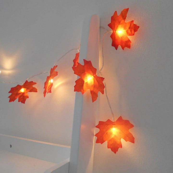 Maple Leaves Garland Led Fairy Lights Halloween And  Christmas Tree Decoration BENNYS 