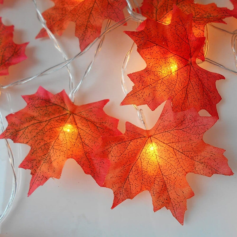 Maple Leaves Garland Led Fairy Lights Halloween And  Christmas Tree Decoration BENNYS 