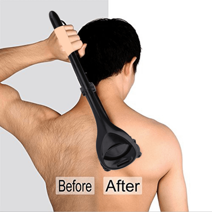 Men Back Shaver 2.0 Back Hair Shaver Two Head Blade Foldable Trimmer Body Leg Razor Long Handle Removal Razors BENNYS 