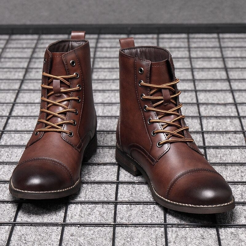 Brown leather boots outlet mens fashion