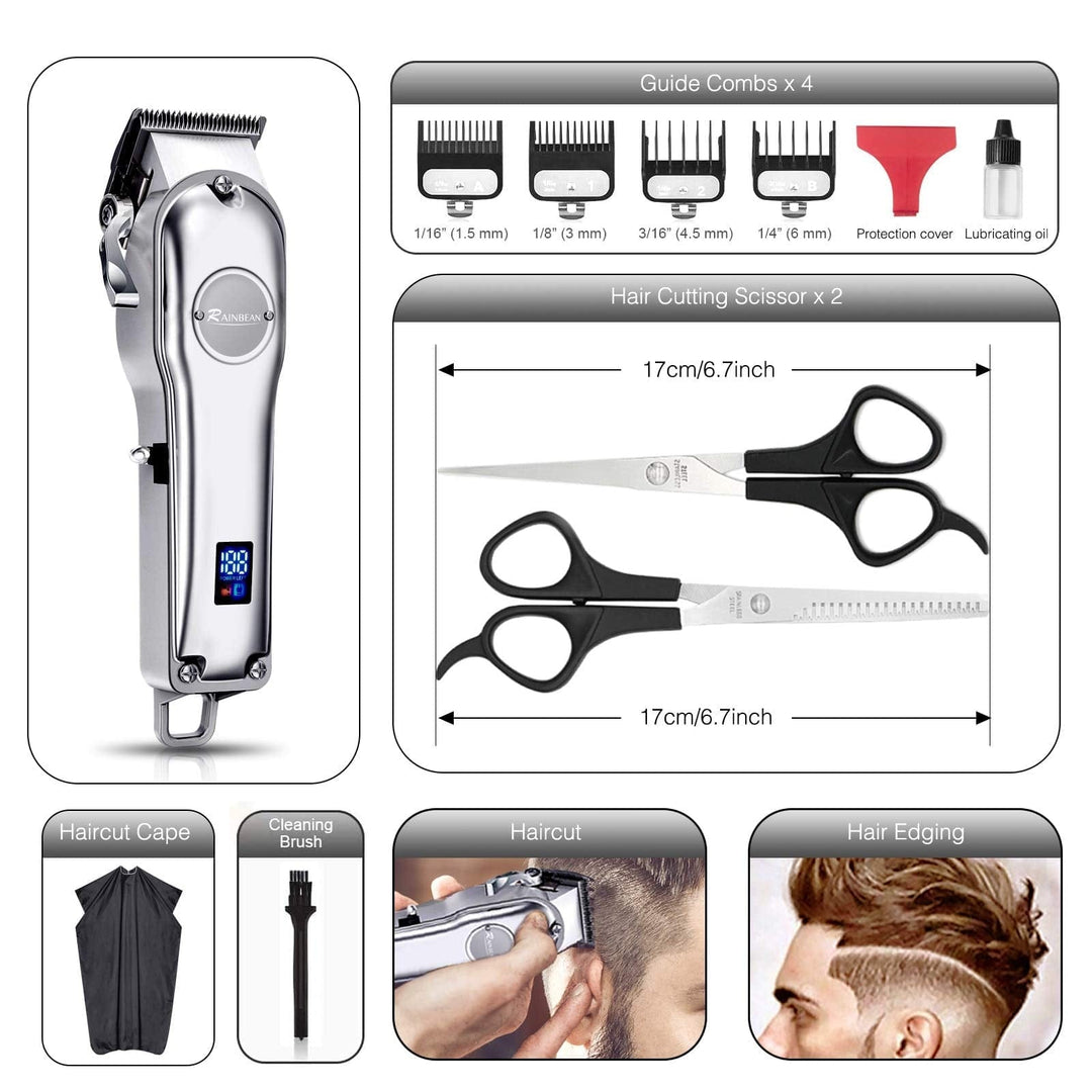 Men Hair Trimmer 3 in 1 IPX7 Waterproof Beard Trimmer BENNYS 