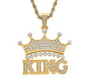 Men Hip Hop Iced Out Bling King AAA Zircon Necklace BENNYS 