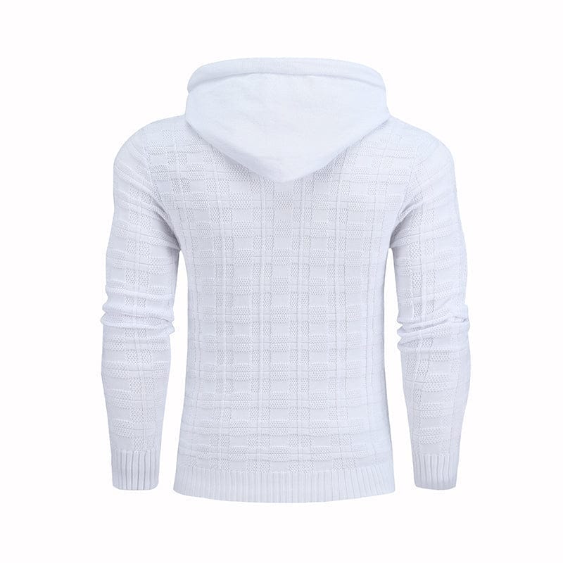 Men Knitting Hooded Sweater 3D Elastic Color Insert Hoodies BENNYS 