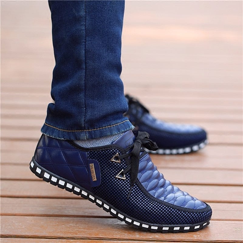 Mens navy on sale leather shoes