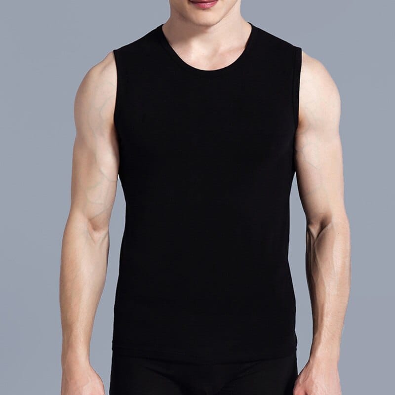 Men Muscle Building Sleeveless Tank Top Solid O-neck Gym Clothing BENNYS 