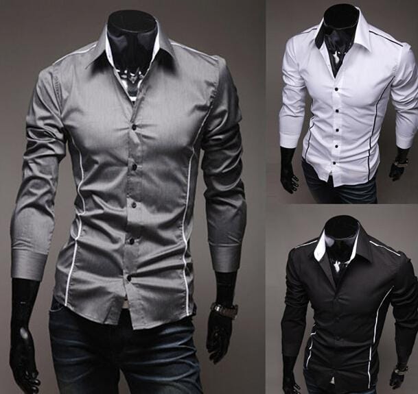 Men Shirt Fashion Cotton Slim Men Shirt Long Sleeve High Quality Shirt BENNYS 