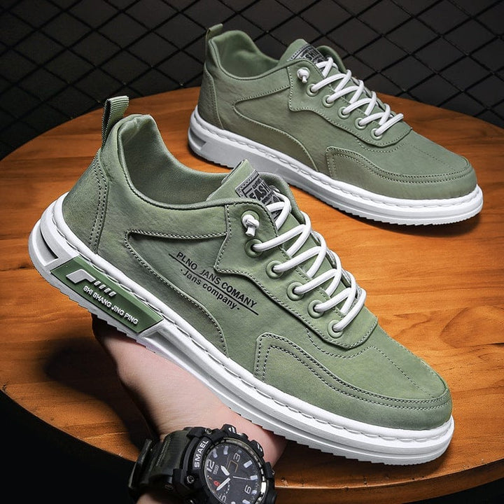 Men Sneakers Lace-up Letter Print Platform Canvas Shoes Sports BENNYS 