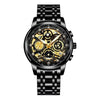 Men Watches Luxury Top Brand Gold Watch Stainless Steel Wristwatch BENNYS 