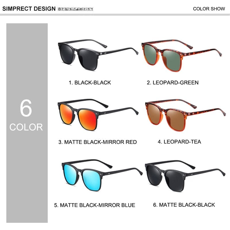 Men's 2021 Retro Mirror Square Sunglasses Vintage Anti-Glare Sunglasses BENNYS 